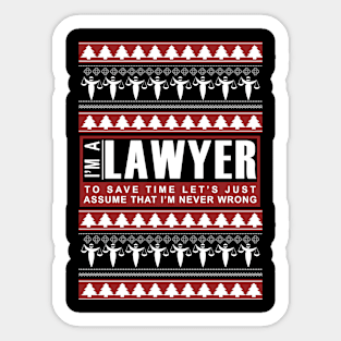 funny i am lawyer Sticker